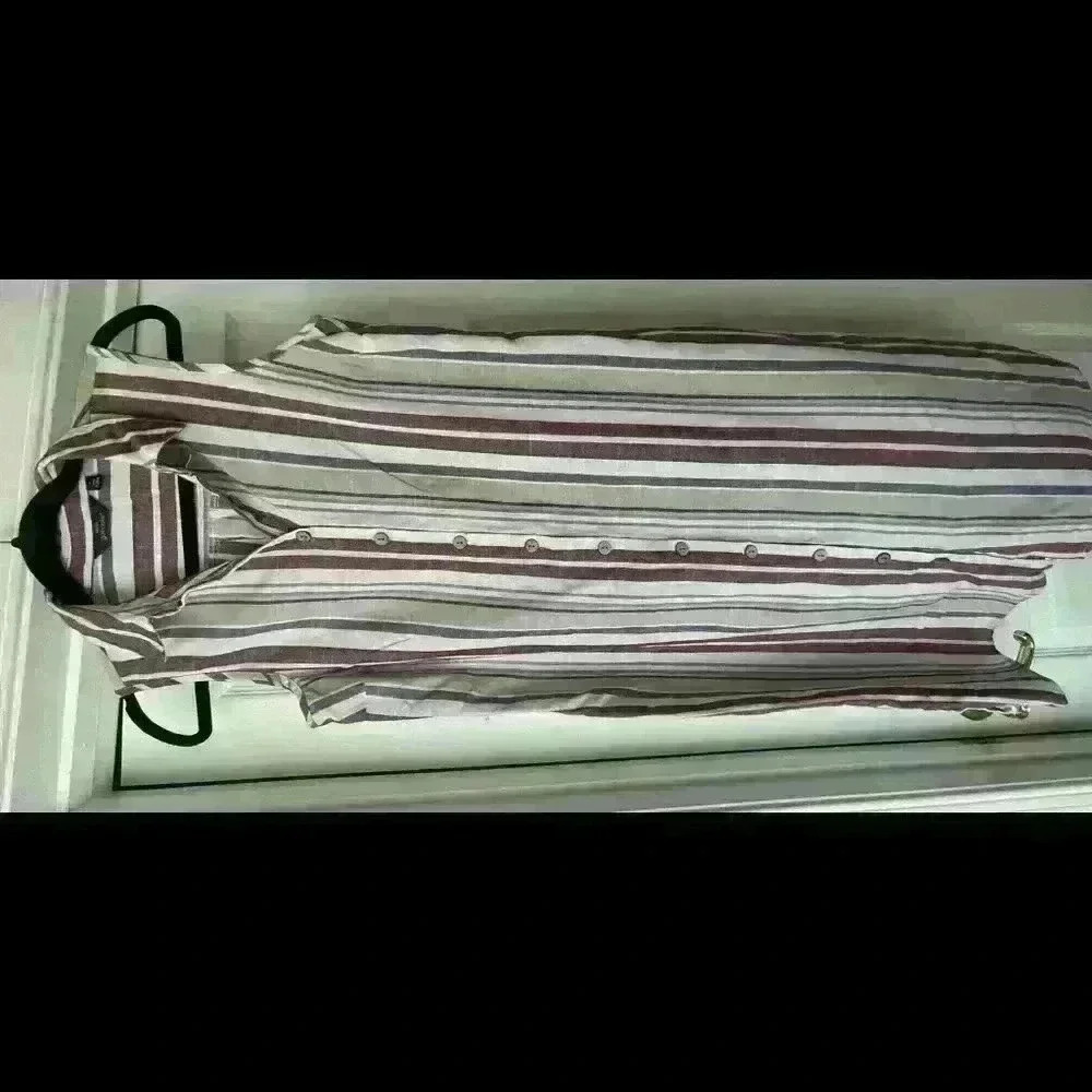 Mlle Gabrielle size medium striped sleeves dress - Picture 4 of 4